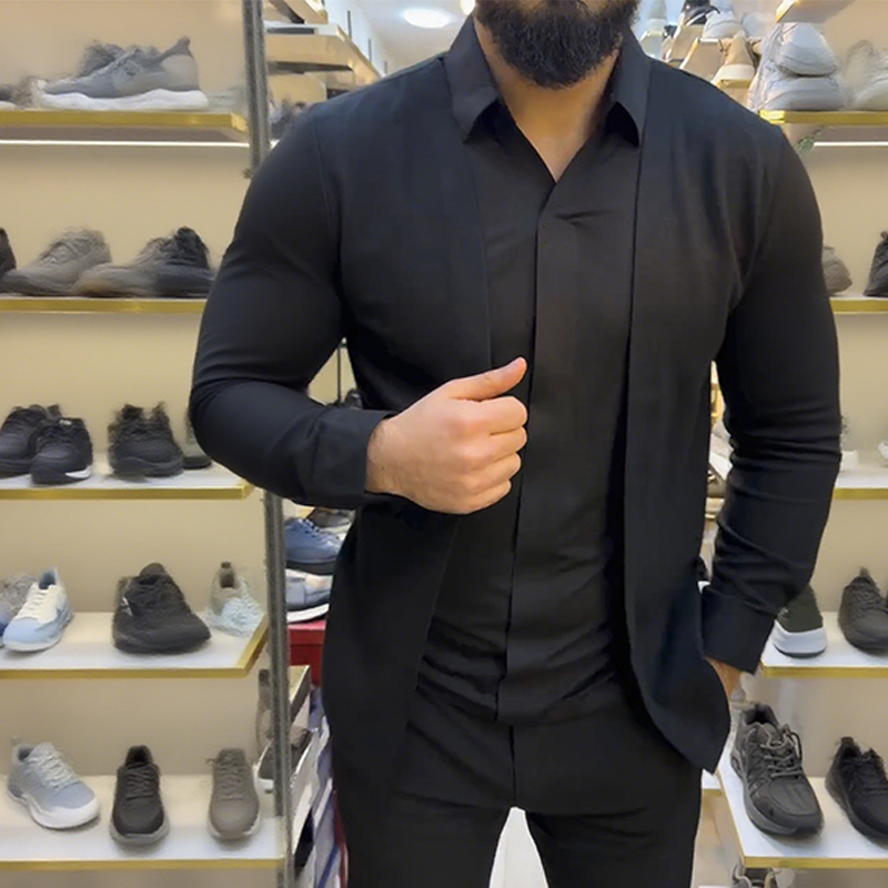 👔Limited stock available 49% OFF💥Men's Mock Two-Piece Shirt