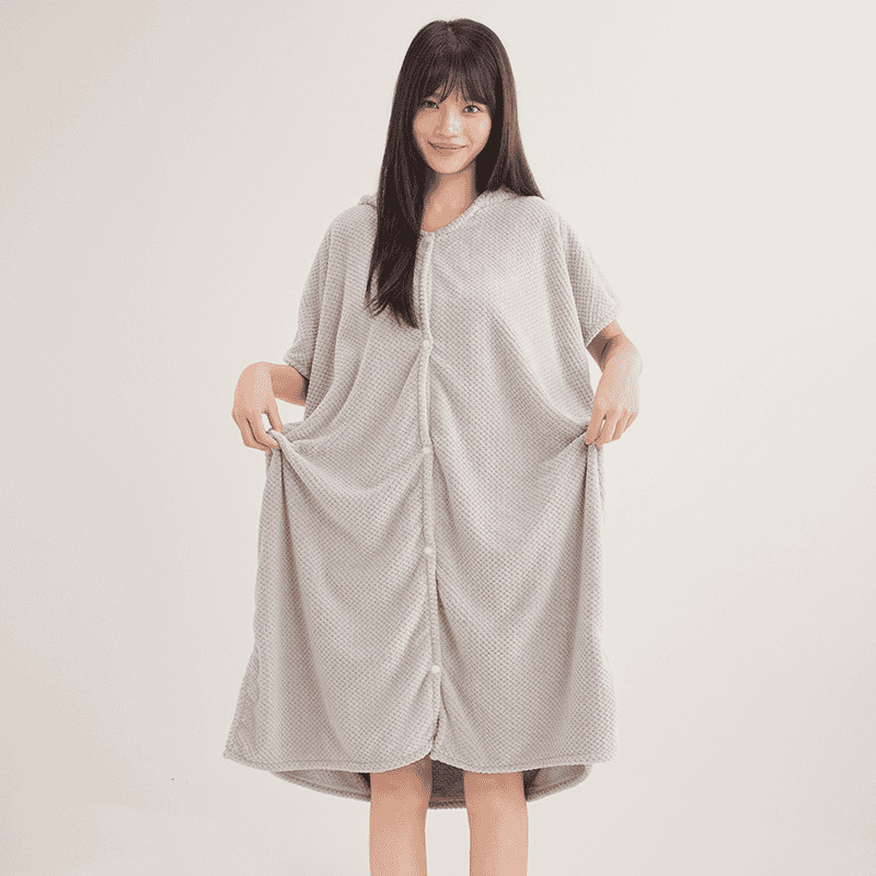 Kvinnors mysig huva texturerat rutnät badrock