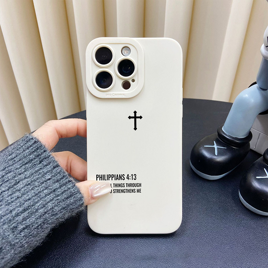 🔥50% off, while stocks last! 🎉Bible Text TPU Case for iPhone Galaxy,Shockproof Anti-Drop Phone Case Cute Gift for Her.