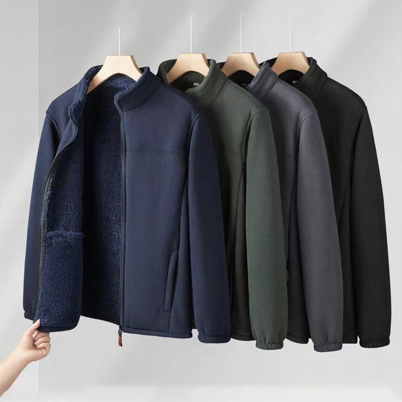 Men's Winter Warm Zipper Coats with Pockets