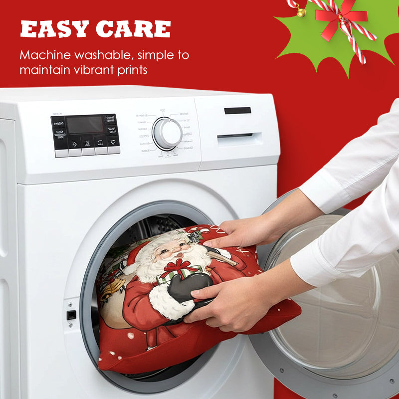 🎄🔥Promoción navideña 50% de descuento🔥Bonita funda de almohada con estampado navideño