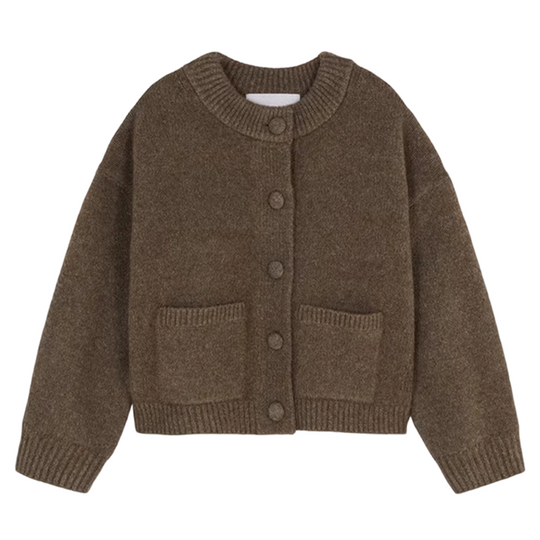 Casual stickad cardigan för kvinnor