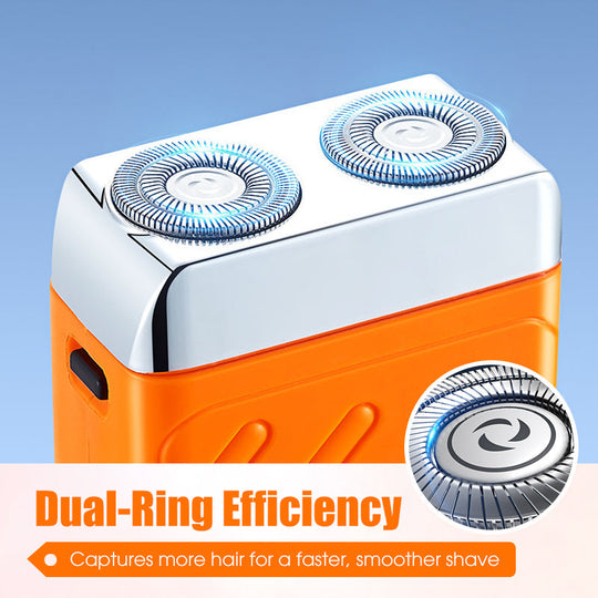 💈 50% OFF HOT SALE! ✨ Mini Electric Shaver for Men - 3D Floating Heads & Wet/Dry Use for Smooth Shaving Anywhere 🔋🌀