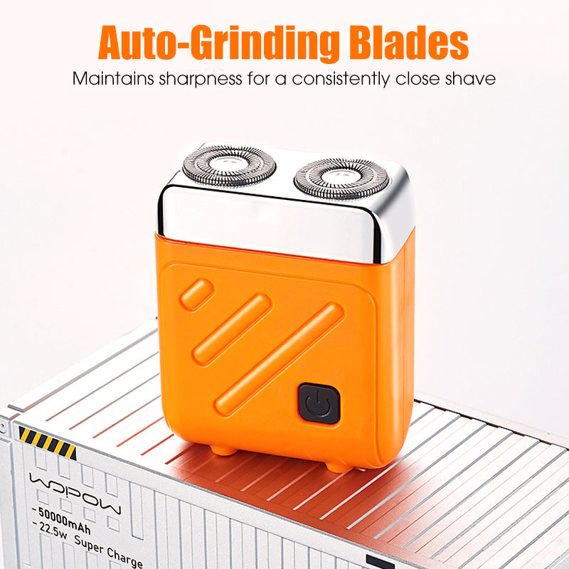 💈 50% OFF HOT SALE! ✨ Mini Electric Shaver for Men - 3D Floating Heads & Wet/Dry Use for Smooth Shaving Anywhere 🔋🌀