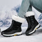 Botas de neve antideslizantes para mulleres con cremalleira