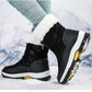 Botas de neve antideslizantes para mulleres con cremalleira