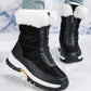 Botas de neve antideslizantes para mulleres con cremalleira