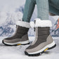 Botas de neve antideslizantes para mulleres con cremalleira