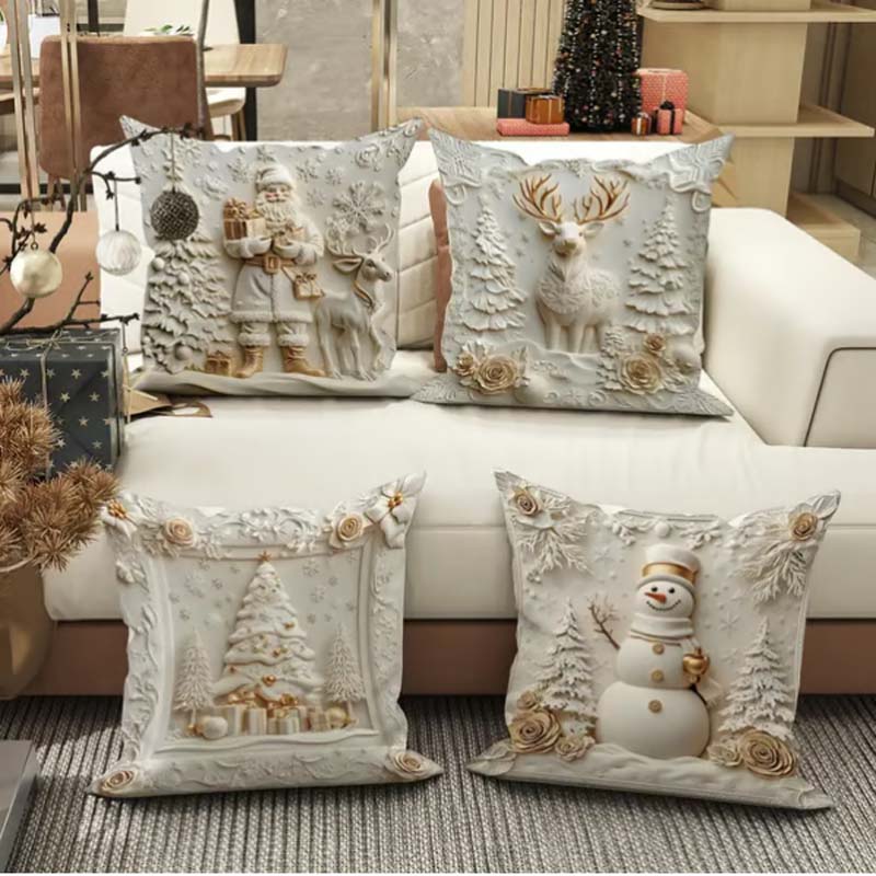 Elegant Christmas Decorative Pillow Covers
