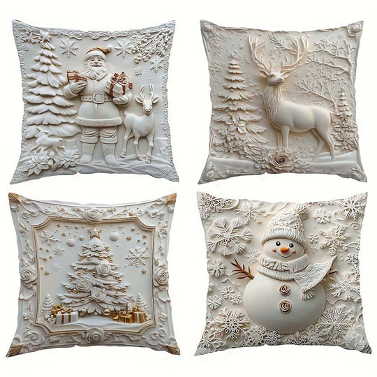 Elegant Christmas Decorative Pillow Covers