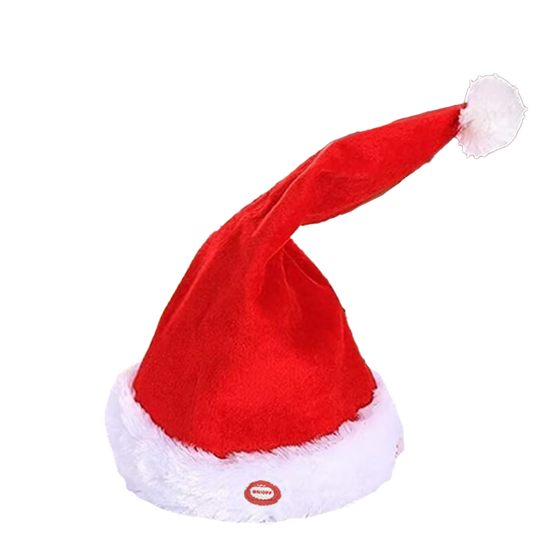 Sombreiro de Papá Noel de Nadal eléctrico cantando e bailando