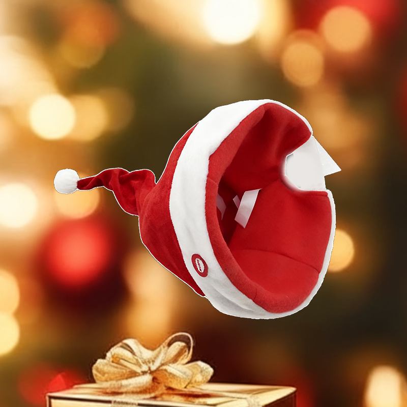 Sombreiro de Papá Noel de Nadal eléctrico cantando e bailando