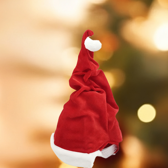 Sombreiro de Papá Noel de Nadal eléctrico cantando e bailando