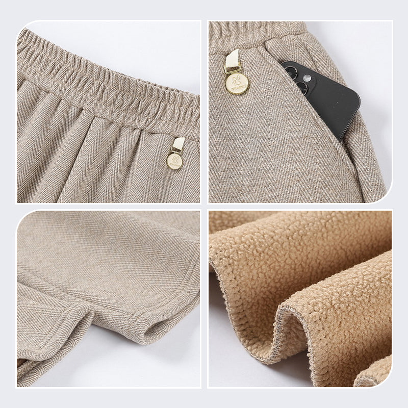 Pants Cosa Dhíreach Waistband Leaisteacha Dath Soladach