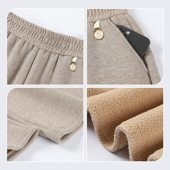 Pants Cosa Dhíreach Waistband Leaisteacha Dath Soladach