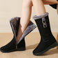 Botas de neve media pantorrilla de moda feminina