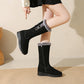 Botas de neve media pantorrilla de moda feminina