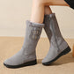 Botas de neve media pantorrilla de moda feminina