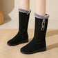 Botas de neve media pantorrilla de moda feminina