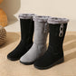 Botas de neve media pantorrilla de moda feminina
