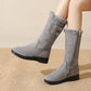 Botas de neve media pantorrilla de moda feminina