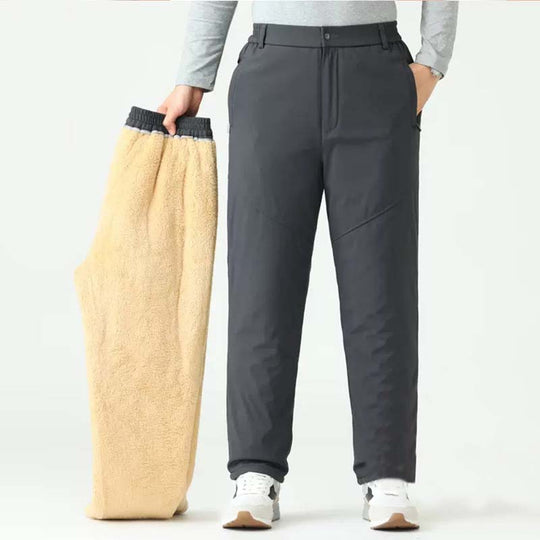 Men's Warm Pants with Zipper Pockets