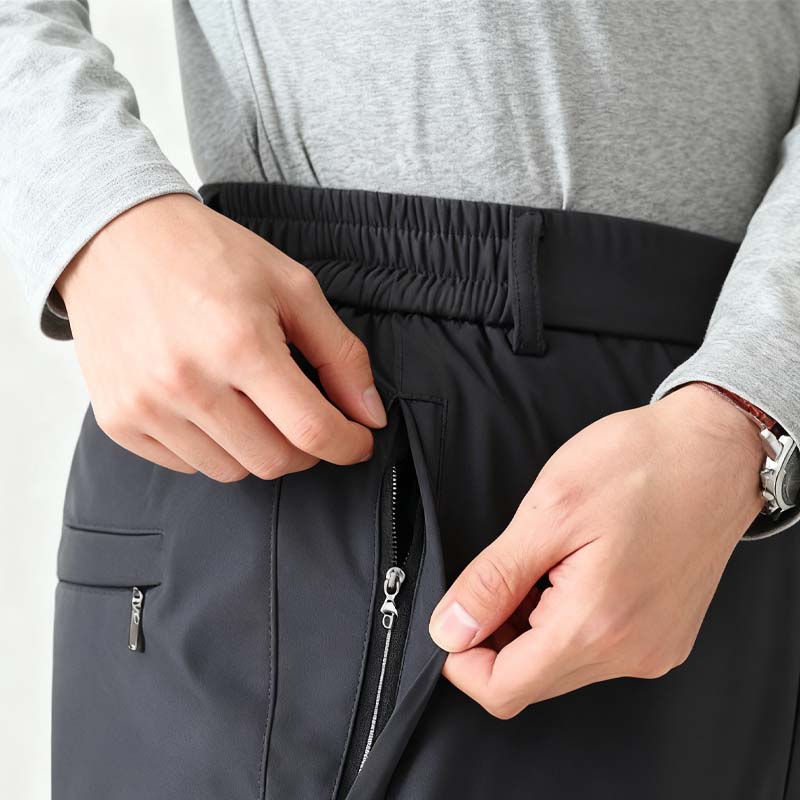 Men's Warm Pants with Zipper Pockets