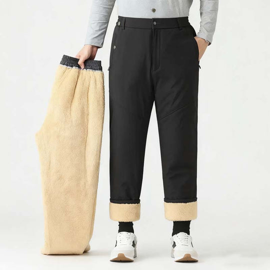 Men's Warm Pants with Zipper Pockets