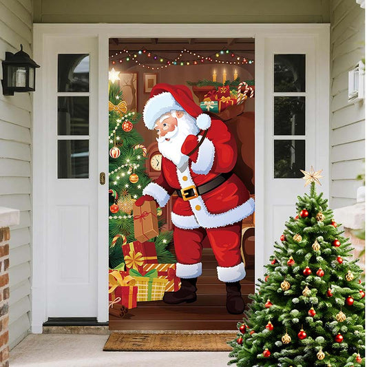 🎊Christmas sale 50% Off🎊Santa Claus Door Frame Banner 🎅
