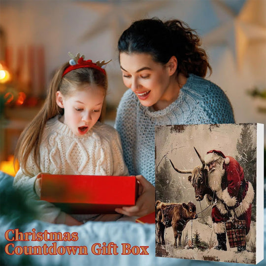 🎄Christmas Sale 50% OFF🎉Advent Calendar with Highland Cow Design