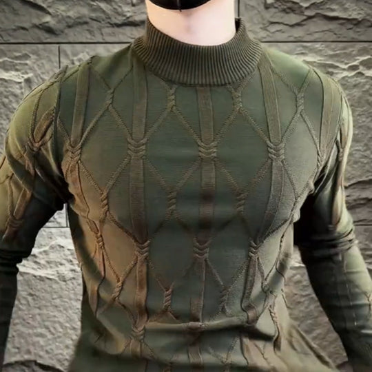 ❄️Winter New🔥Men's Thermal Comfortable Quilted Knit Sweater