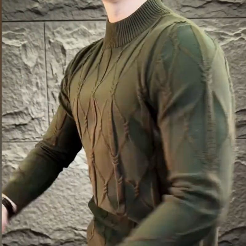 ❄️Winter New🔥Men's Thermal Comfortable Quilted Knit Sweater