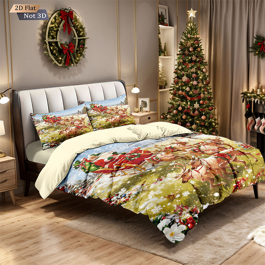 Festive Christmas 3-Piece Duvet Cover Set