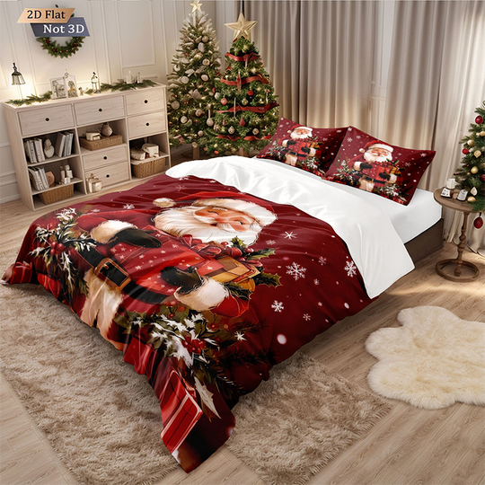 Festive Christmas 3-Piece Duvet Cover Set