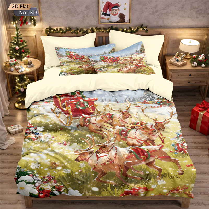 Festive Christmas 3-Piece Duvet Cover Set