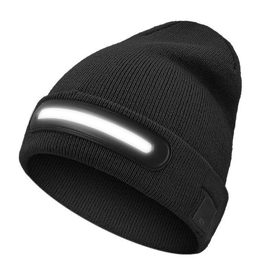 Rechargeable Bluetooth Beanie Hat with Light