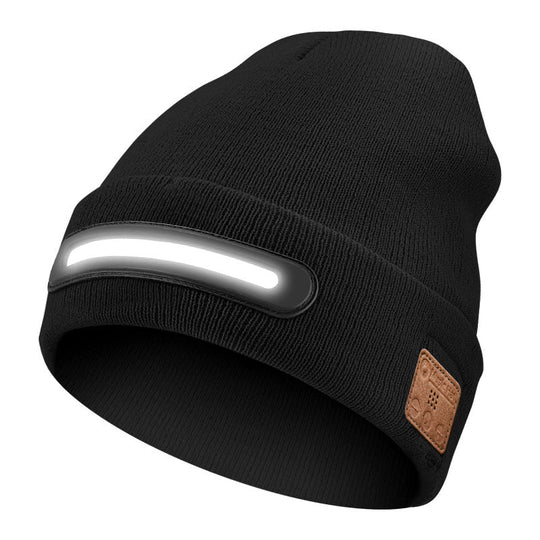 Rechargeable Bluetooth Beanie Hat with Light