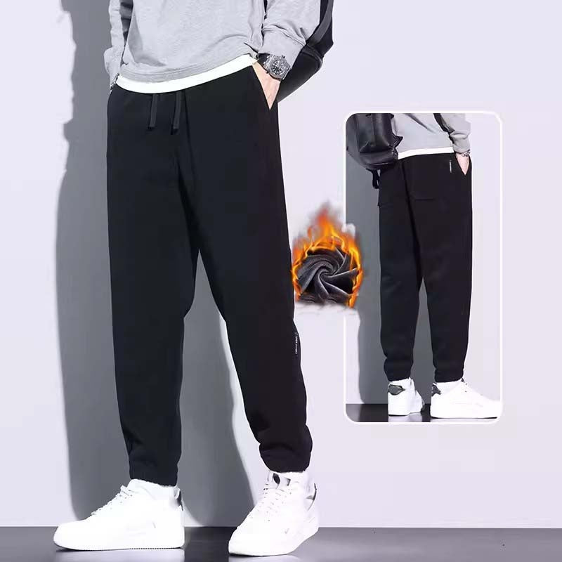 Men's Tapered Drawstring Corduroy Pants with Pockets