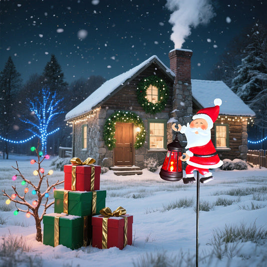 Solar-Powered Santa Claus Garden Stake Light