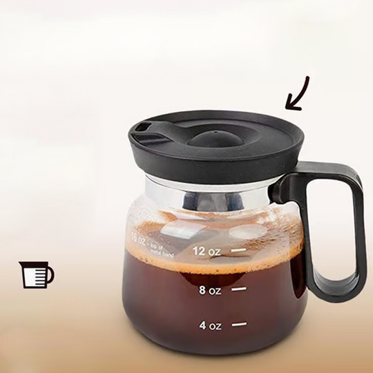 ☕Glass Pot Style Coffee Mug with Lid🎁
