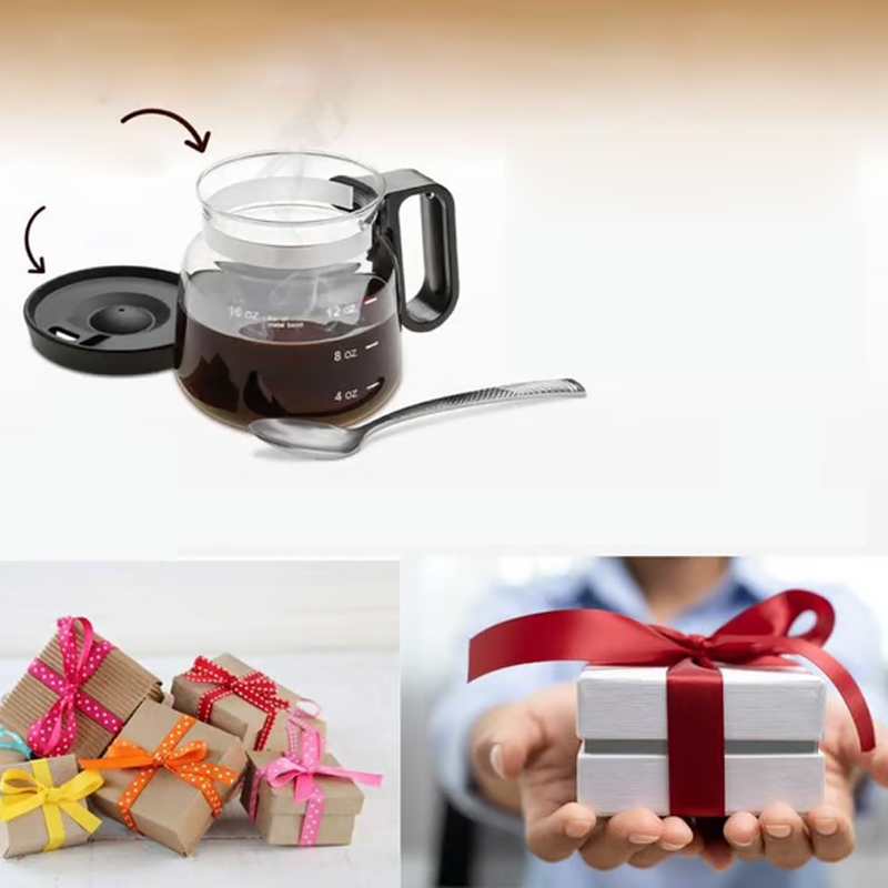☕Glass Pot Style Coffee Mug with Lid🎁