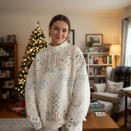 🎄Christmas HOT SALE 49% - ✨Women's Quilted Christmas Patchwork Set