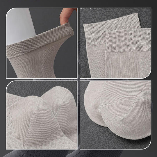 Men's Anti-Odor Graphene Crew Socks - 5 Pairs/Set