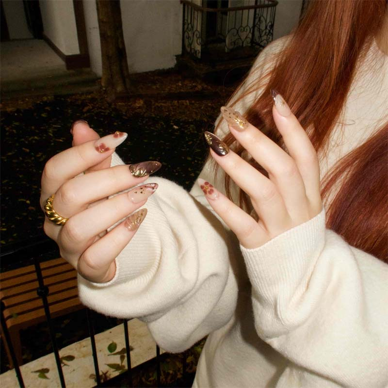 🎅✨Christmas Sale 50% OFF💥30 PCS Handcrafted Almond Press-On Nails Set💅