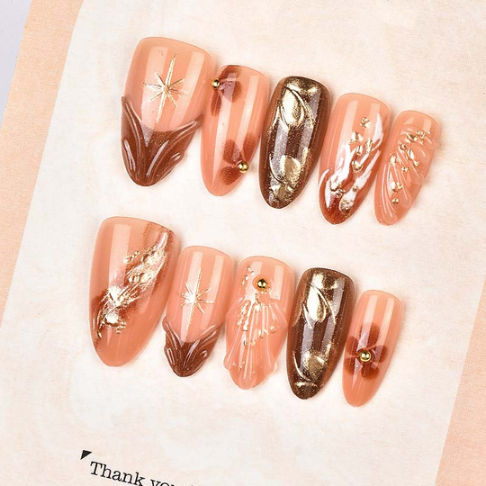 🎅✨Christmas Sale 50% OFF💥30 PCS Handcrafted Almond Press-On Nails Set💅
