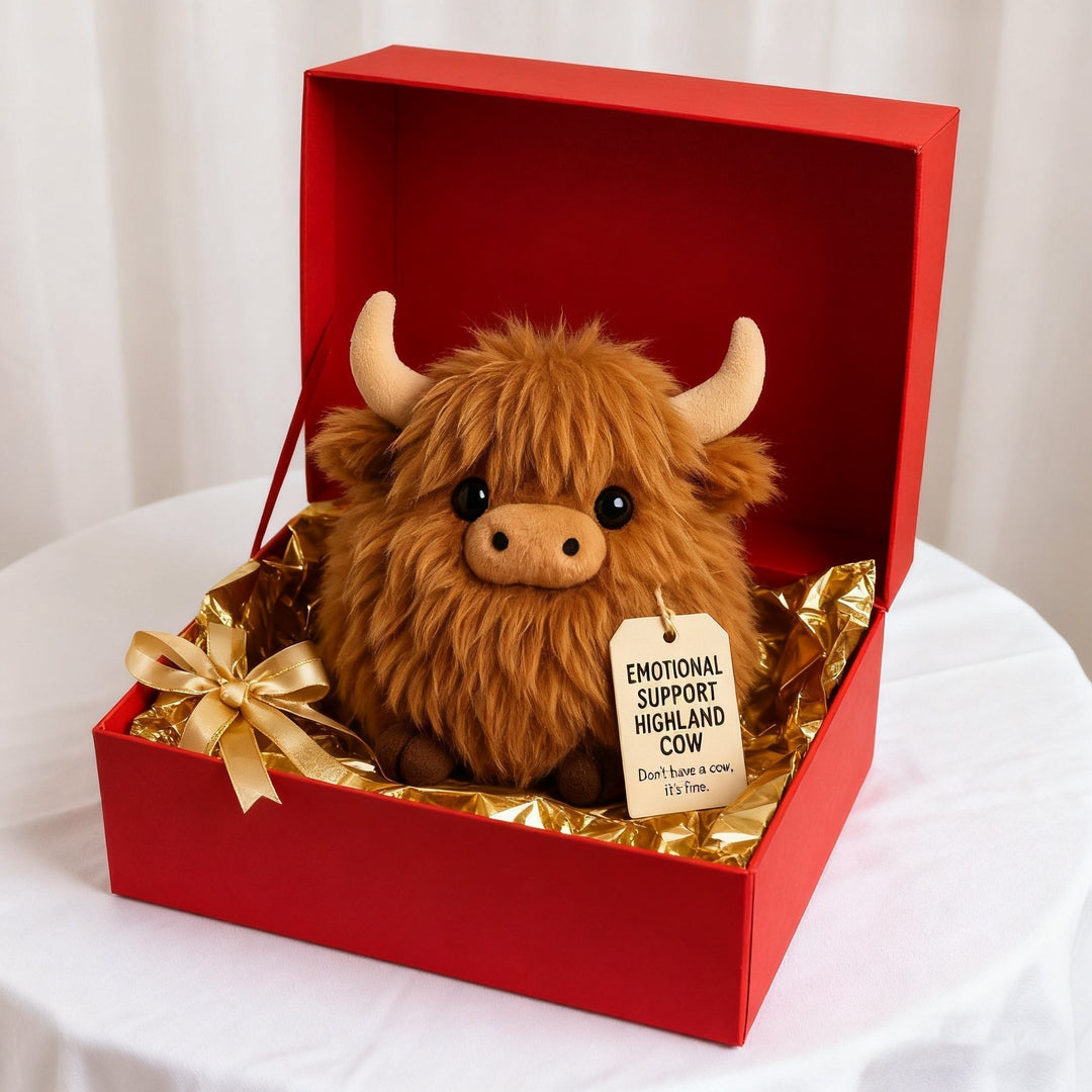 🎅Christmas Pre Sale 50% OFF🎁Emotional Support Highland Cow Plush🎉