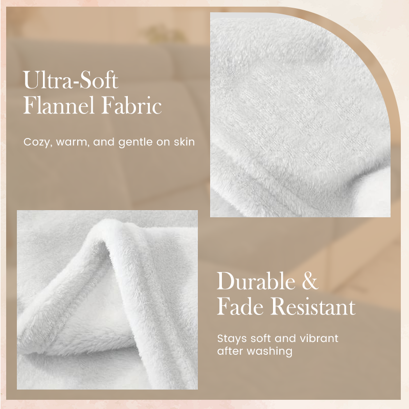 Artistic Print Flannel Throw Blanket