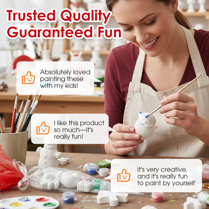 DIY Christmas Ceramic Painting for Kids