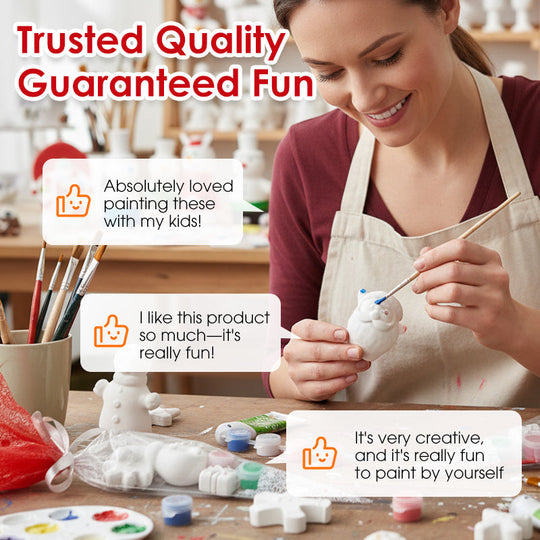 DIY Christmas Ceramic Painting for Kids