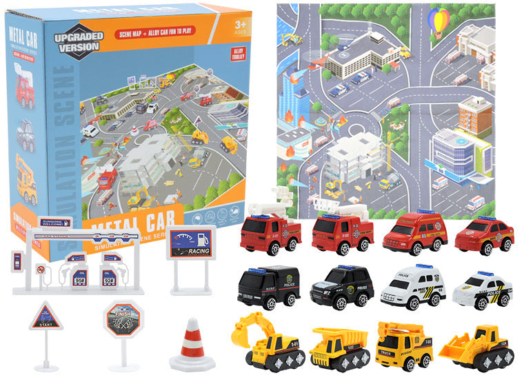 🎁 LIMITED‑TIME 50% OFF! ✨ Kids Alloy Construction‑Vehicle Advent Calendar – 24‑Day Surprises, With 2 Play Maps 🚜